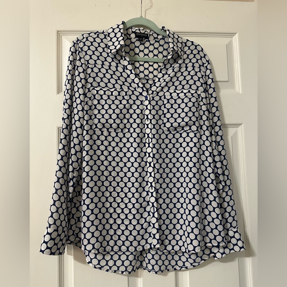 Express Portifino Polka Dot Women's Top
